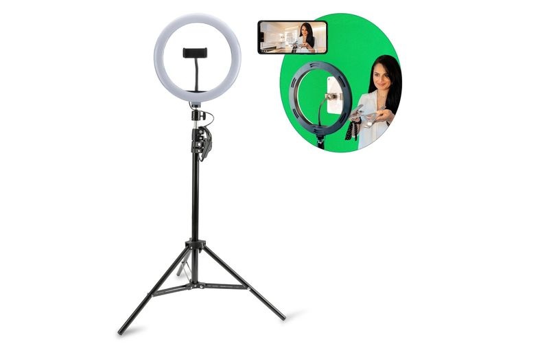 4smarts Videoleuchte LoomiPod XL mit Green Screen LED Ringleuchte / Ringlicht