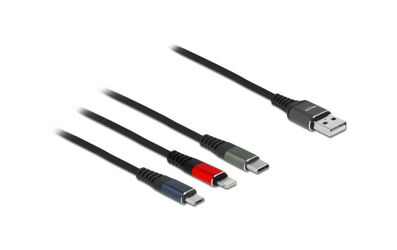 USB Ladekabel 3-in-1 USB-A > Lightning + Micro USB + USB-C