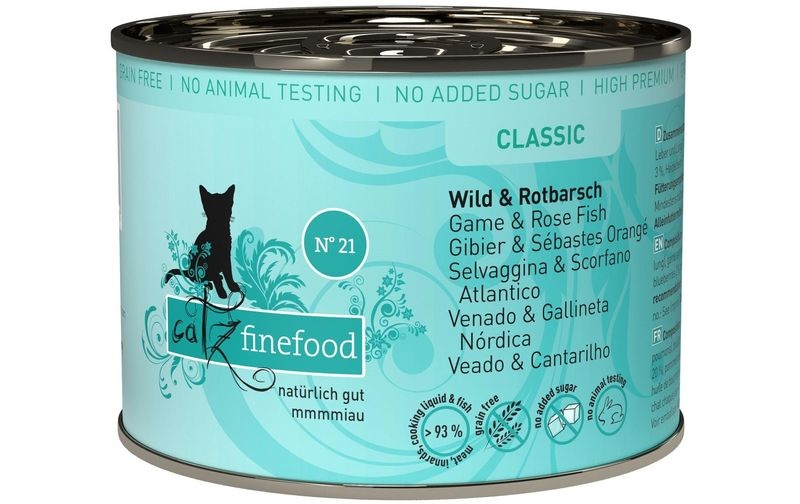 10 + 2 gratis! 12 x 200 g catz finefood - Wild & Rotbarsch