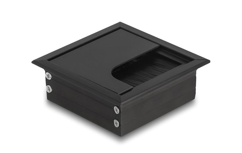 66855 Kabel-Organizer Tisch/Bank Cable grommet Schwarz 1 Stück(e)