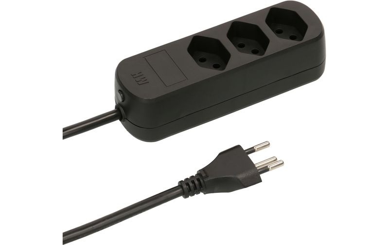 Max Hauri AG 160244 Steckdosen-Verteiler 1 Stück Schwarz CH-Stecker 1 St.