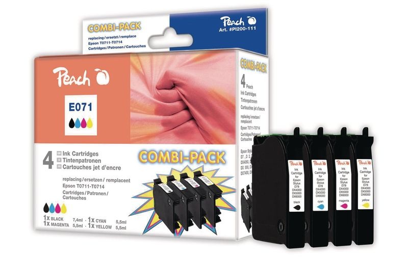 Peach Spar Pack Tintenpatronen kompatibel zu Epson T0715, T0711, T0712, T0713, T0714