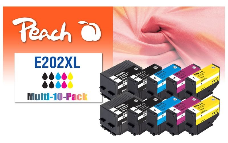 Peach 10er-Pack Tintenpatronen, kompatibel zu No. 202XL