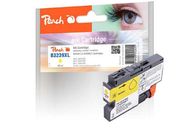 Peach Tintenpatrone gelb XL, kompatibel zu Brother LC-3239XLY