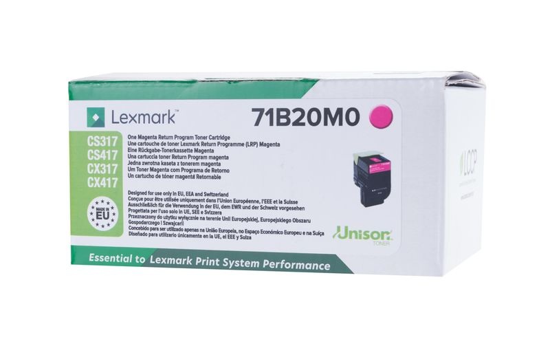 Lexmark Rückgabe Toner CS317 CS417 CS517 CX317 CX417 CX517 71B20M0 Original Magenta 2300 Seiten