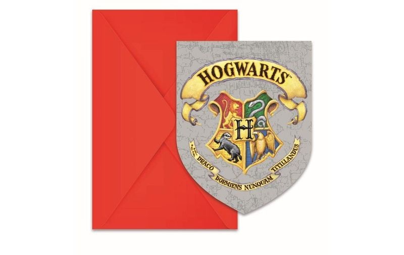 6 Harry Potter Einladungskarten Multicolor