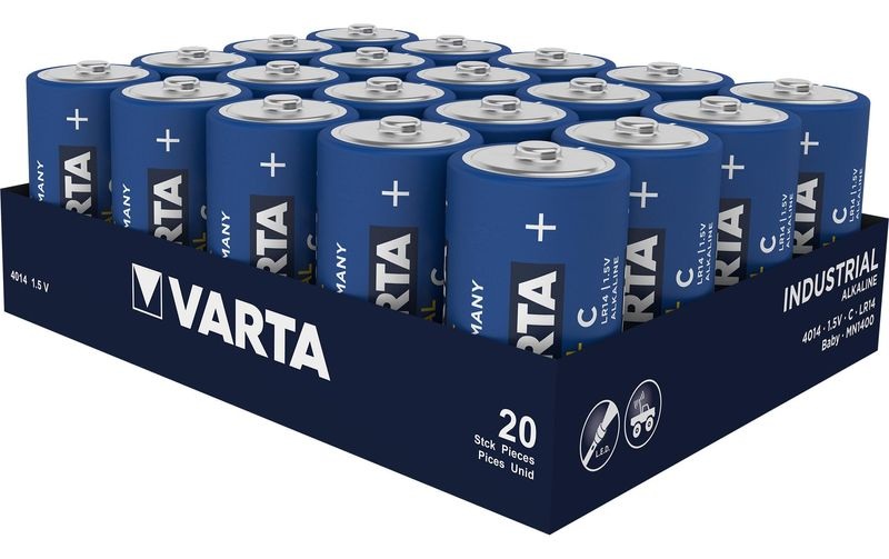 INDUSTRIAL PRO Baby C Alkaline Batterien - 20 Stück