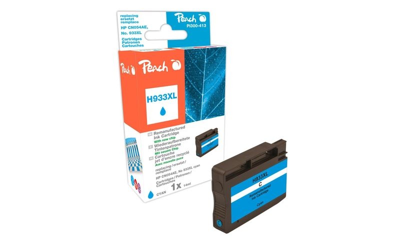 Peach Tintenpatrone cyan HC kompatibel zu HP No. 933XL, CN054AE