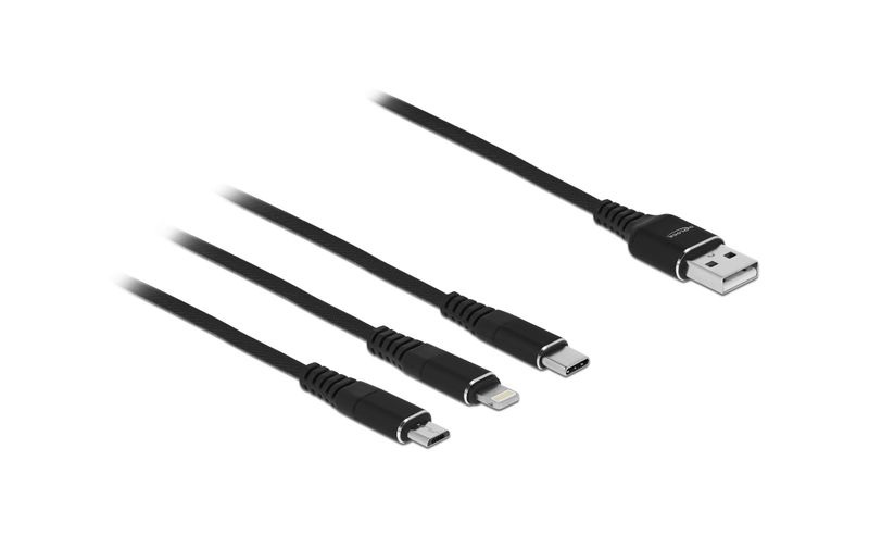 USB Ladekabel 3-in-1 USB-A > Lightning + Micro USB + USB-C
