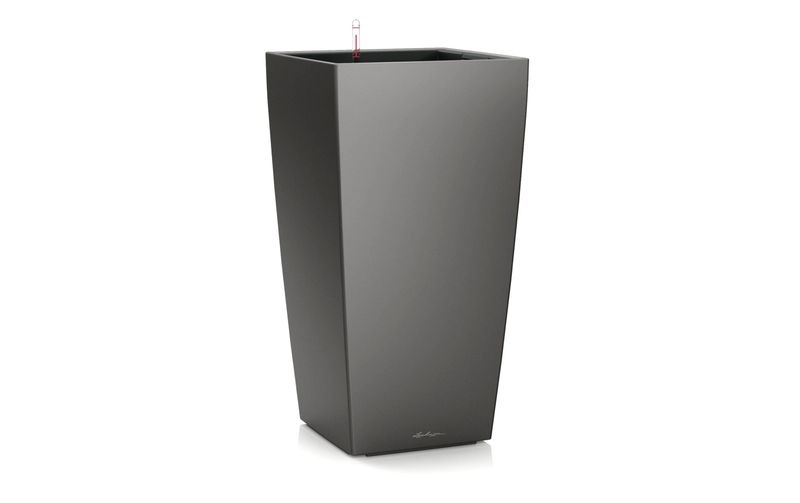 Lechuza - 3er-Set Blumenkästen mit Integriertem Bewässerungssystem Cubico Premium 22 - Anthrazit