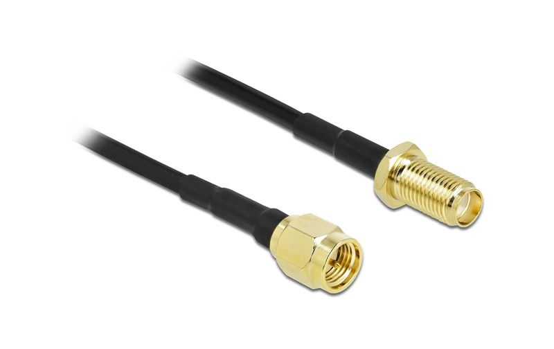 DeLOCK - Antennenkabel - SMA (S) bis SMA (R) - 7.5 m - Koax - Schwarz