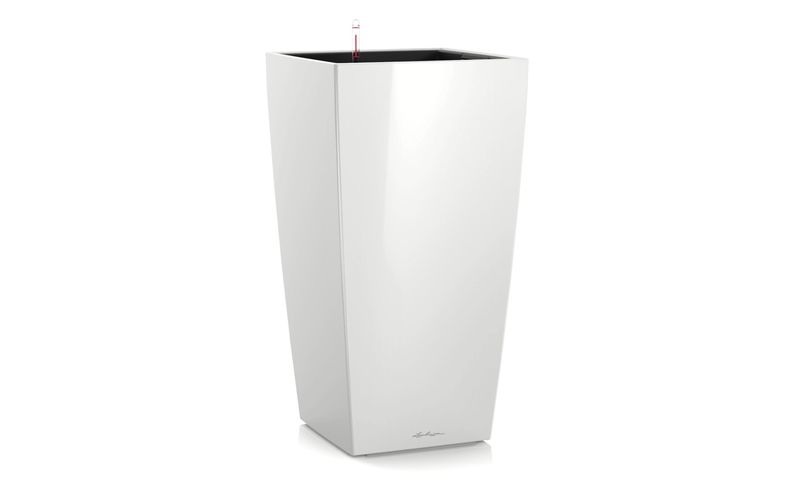 Lechuza - 2er-Set Blumenkästen mit Integriertem Bewässerungssystem Cubico Premium 30 - Weiss