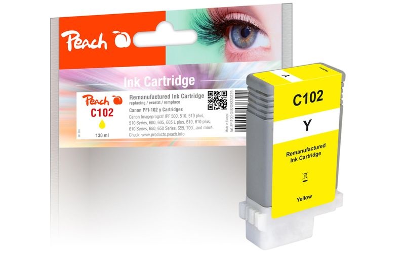 Peach XL-Tintenpatrone gelb kompatibel zu Canon PFI-102Y