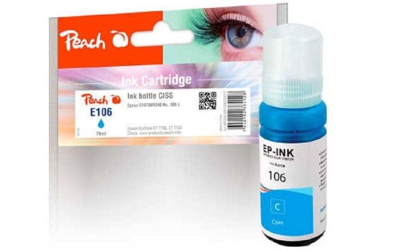 Peach Tintenbehälter cyan kompatibel zu Epson C13T00R240, 106 c