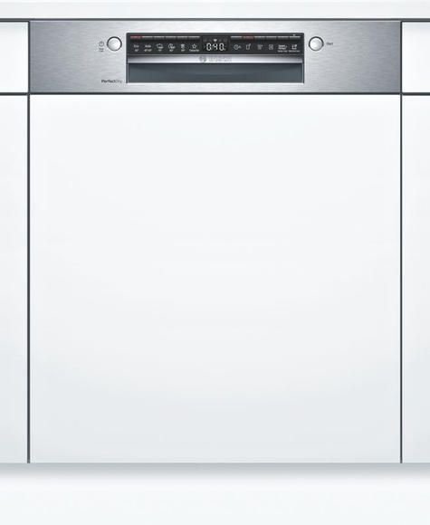 Bosch Serie 6, Teilintegrierter Geschirrspüler, 60 cm, Edelstahl, SMI6ZCS07E