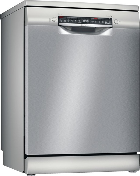 Bosch Serie 4, Freistehender Geschirrspüler, 60 cm, Silver Inox, SMS4HTI31E
