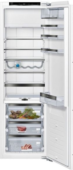 Siemens iQ700, built-in fridge with freezer section, 177.5 x 56 cm, soft close flat hinge, KI82FSDE0Y