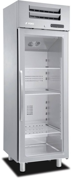 FORS Snack Gefrierschrank, Glastür, Edelstahl SFV 350 GES
