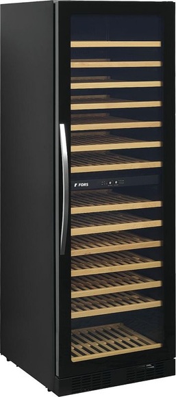 FORS Weinkühlschrank, Glastür schwarz, 2 Zonen VC 176163 NG Schwarz