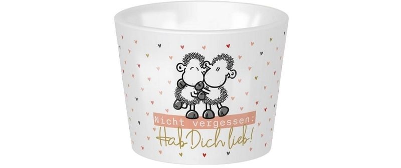 Sheepworld Eierbecher Hab dich lieb Weiss