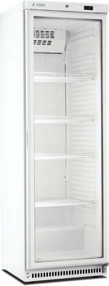 FORS Kühlschrank, Glastür, weiss, ABS CCV 400 WG