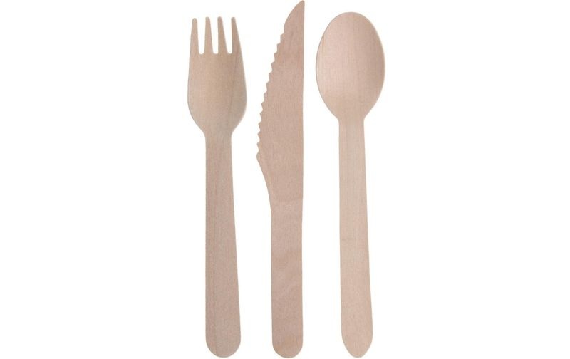 Besteck aus Holz 48er Set