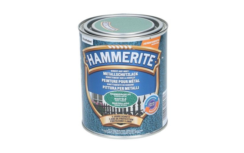 Hammerite Metall-Schutzlack Hammerschlag Dunkelgrün 750 ml