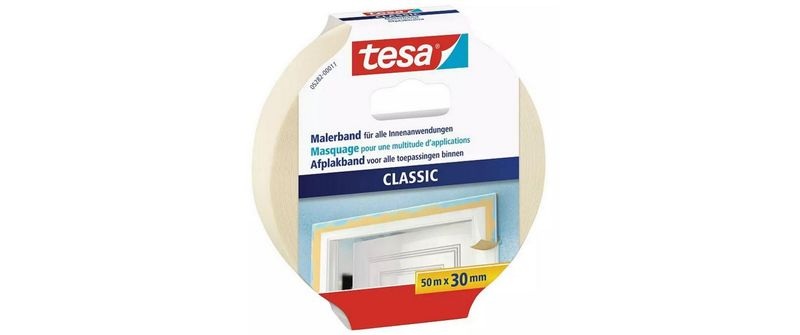 tesa CLASSIC 05282 Malerabdeckband (L x B) 50 m x 30 mm 4 St.