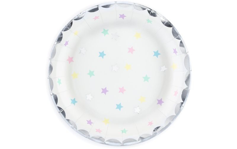 Partydeco Einwegteller Einhorn/Sterne 6 Stück
