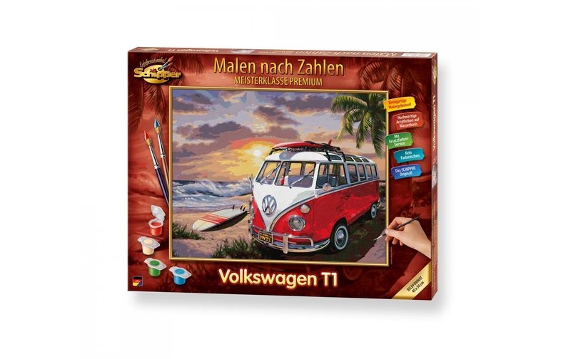 Schipper 609130861 - Malen nach Zahlen, Volkswagen T1, VW-Bulli, 50 x 40 cm