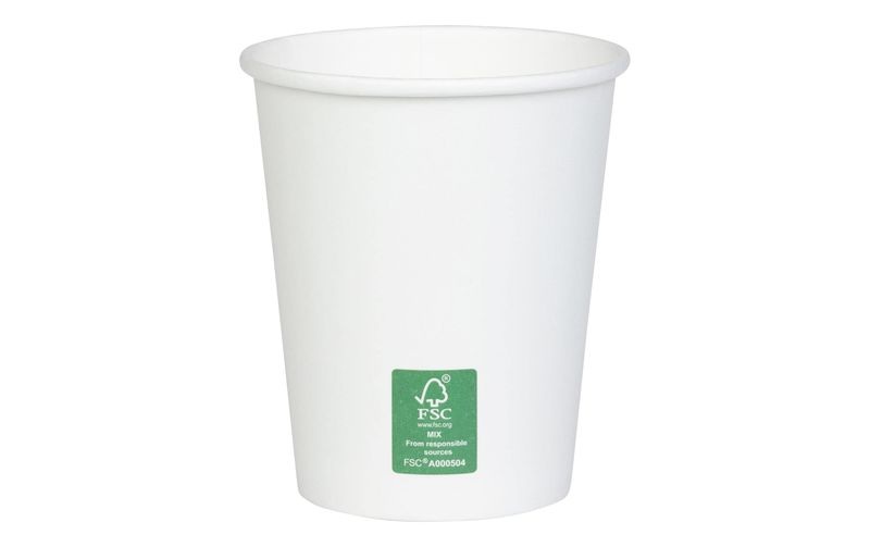 Furber Einwegbecher 270 ml 50 Stück Einweggeschirr Weiss