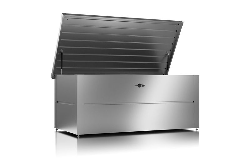 GUARDI Gartenbox M mit Schloss, 165 x 85 73 cm, Silber