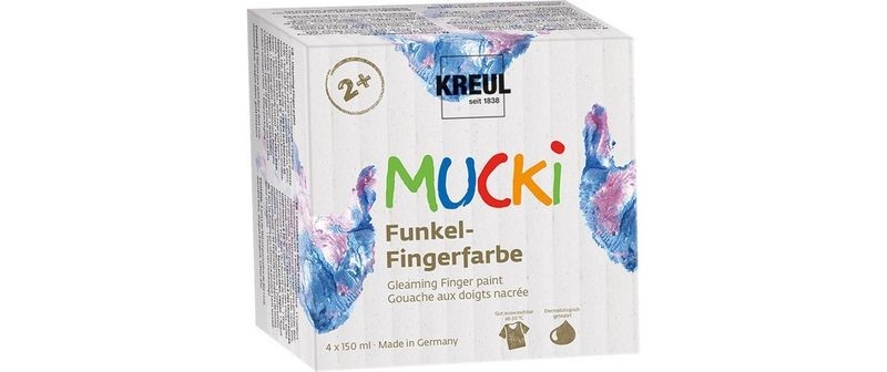 KREUL Funkel-Fingerfarbe MUCKI® 4er-Set