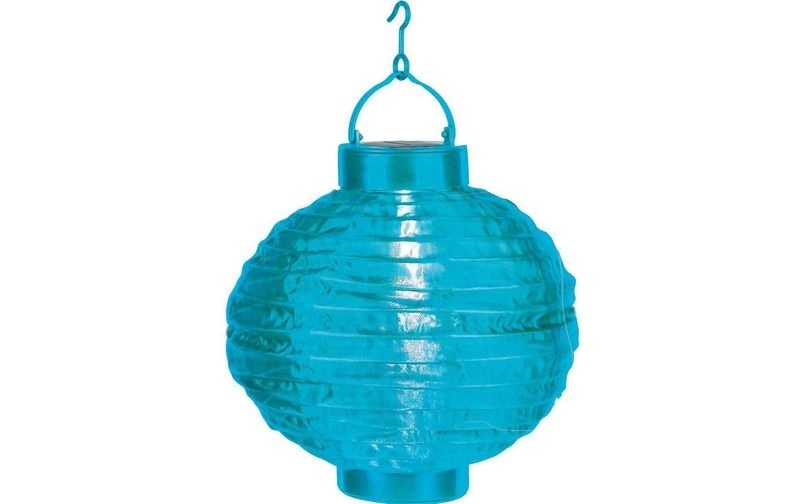 LED-Solar-Lampion Jerrit 20 cm, blau