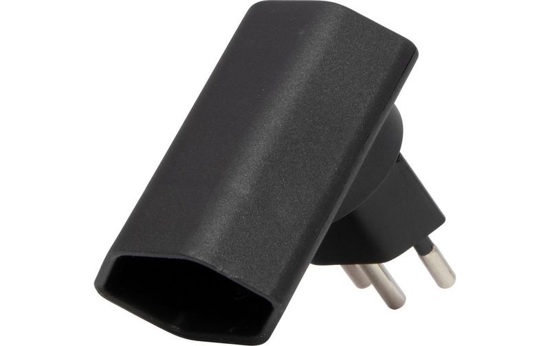 Brennenstuhl Flachstecker 1 x T13 300° drehbar flach Schwarz