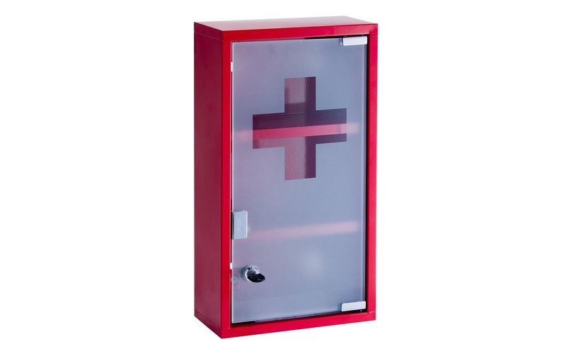 Zeller - Medizinschrank Metall - 25 x 12 x 45 cm