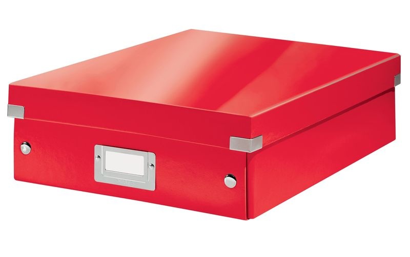 Leitz Archivschachtel WOW A7, metallic Rot