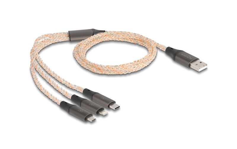 DeLock USB Ladekabel A Lightning/Micro B/USB C 1 2 m Kabel ? Adapter
