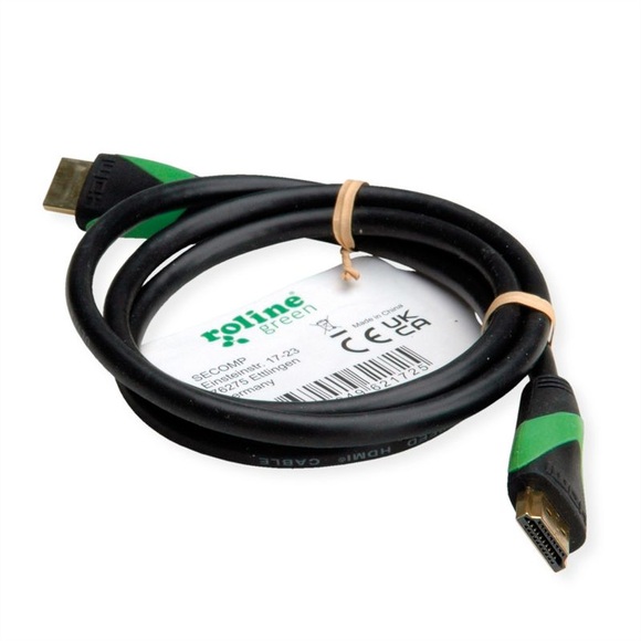 Roline green HDMI Anschlusskabel HDMI-A Stecker 3 m Schwarz 11446012 Halogenfrei HDMI-Kabel