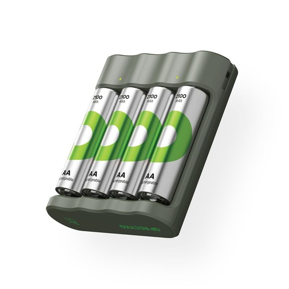 GP Batteries USB-Ladegerät GP B421, inkl. 4 x ReCyko AA 2100 mAh