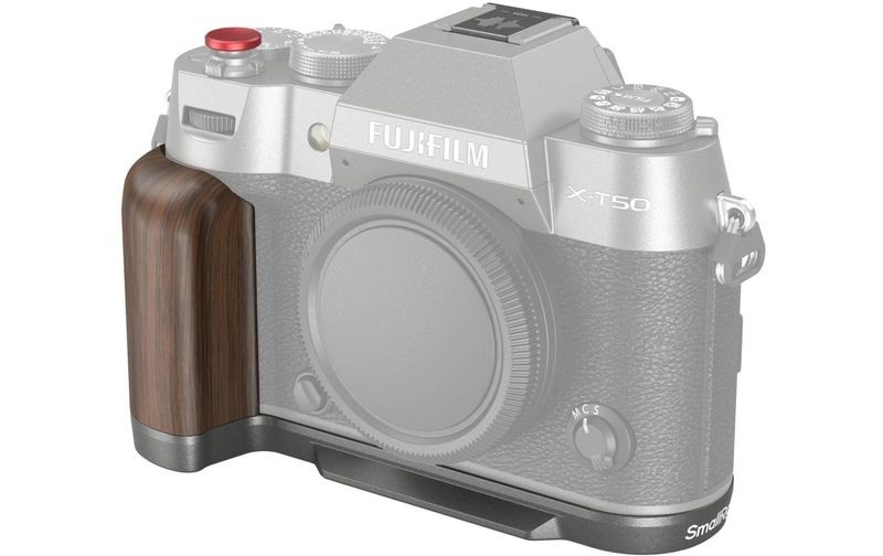 Smallrig L-Winkel Holzgriff für FUJIFILM X-T50 - Holzkohle-Silber