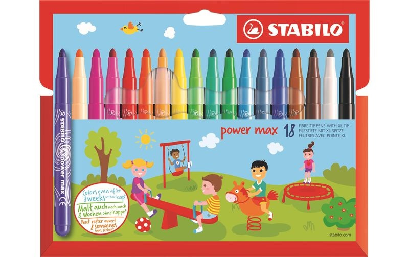 STABILO® Filzstifte POWER MAX mit 18 Farben