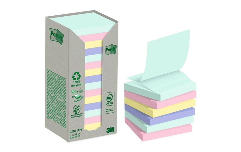 Post-it Z-Haftnotizen 76 x 76 mm Sortiert 100 Blatt 16 Stück