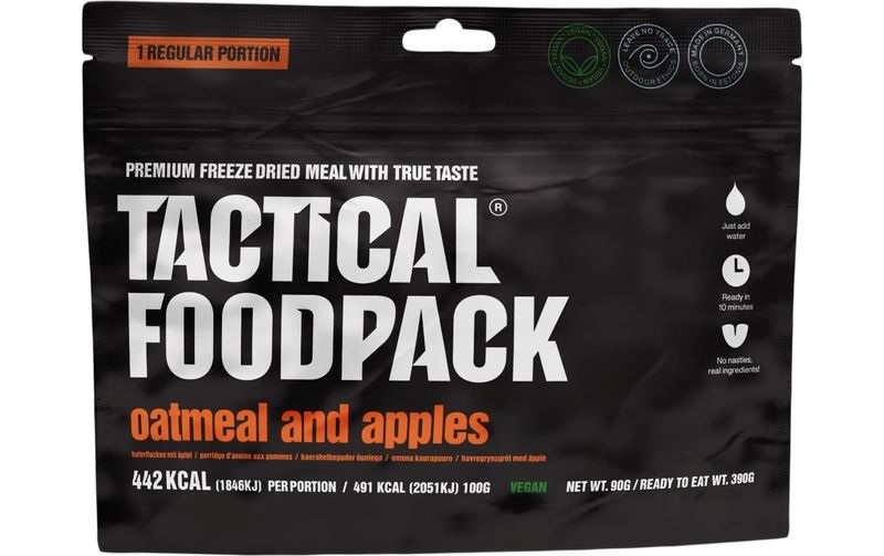 Tactical Foodpack Oatmeal and Apples - Schwarz -