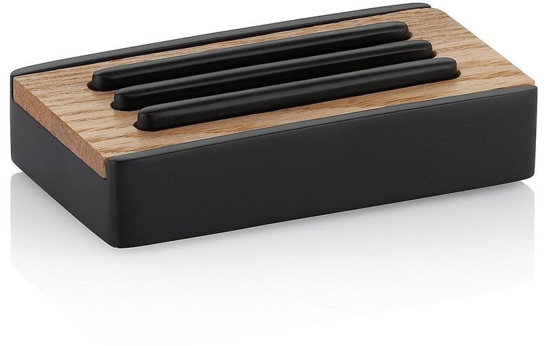 Kela Seifenschale Cube Schwarz