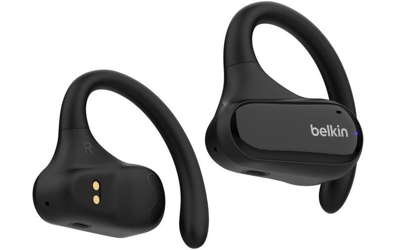 Belkin SoundForm ClearFit - True Wireless-Kopfhörer mit Mikrofon - offenes Ohr - über dem Ohr angebracht - Bluetooth - Schwarz