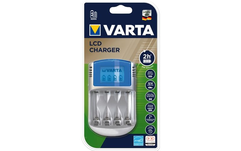 Varta LCD-Lader Rundzellen-Ladegerät NiMH inkl. Akkus Micro (AAA), Mignon (AA)
