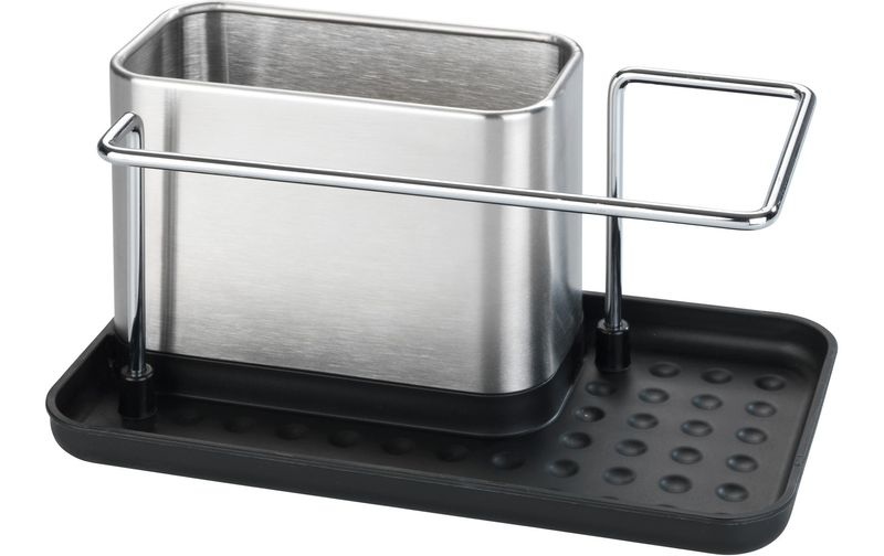 Wenko - Spülorganizer Edelstahl Orio, Spülbecken-Caddy, Edelstahl rostfrei