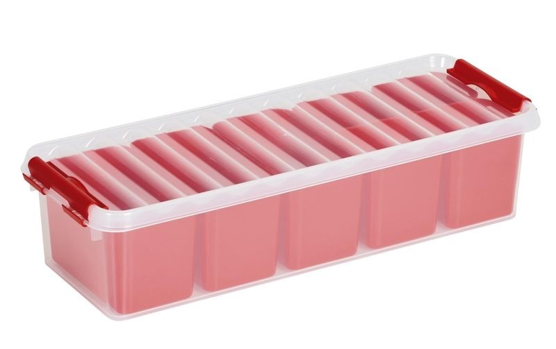 Sigma Home Aufbewahrungsbox Q-Line Rot, Volumen: 3.5 l
