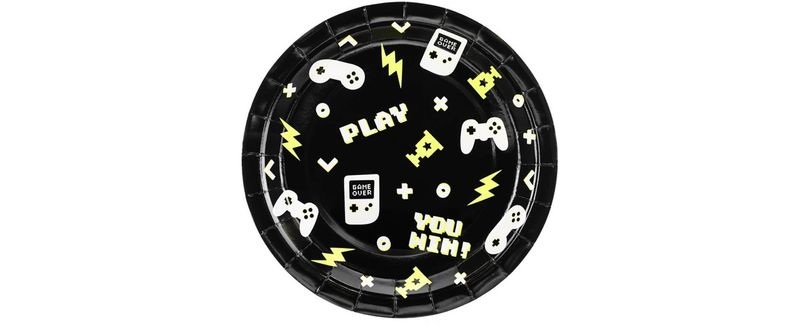 Partydeco Einwegteller Game 23 cm, 6 Stück